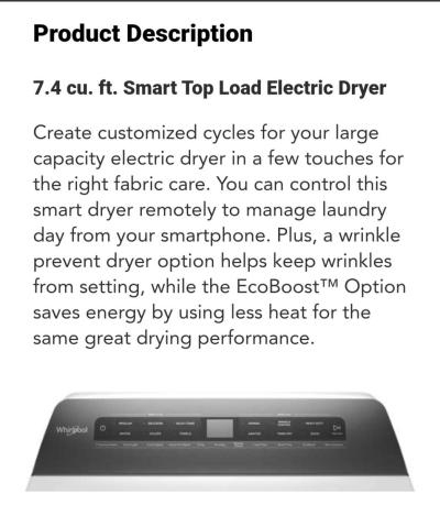 Whirlpool Smart Dryer - Thumbnail 6