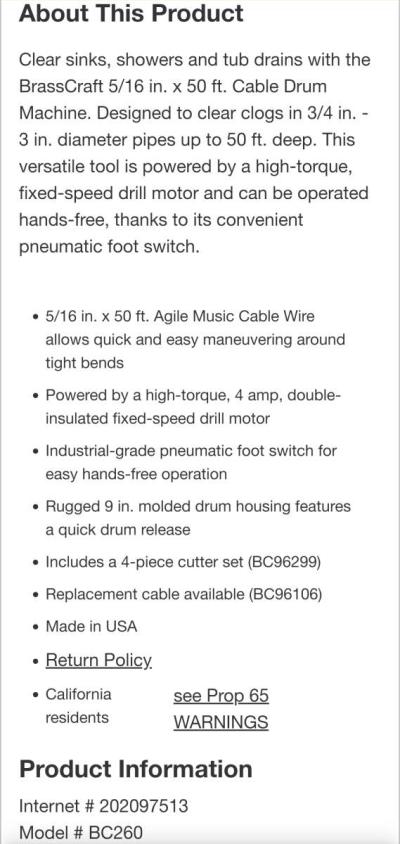 Brass Craft Cable Drum Machine - Thumbnail 5