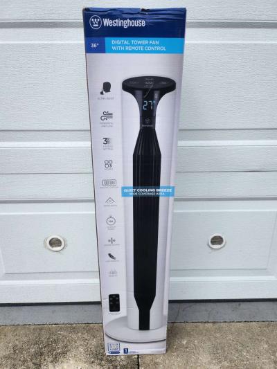 Westinghouse 36 inch Oscillating Tower Fan with Remote Contr - Thumbnail 1