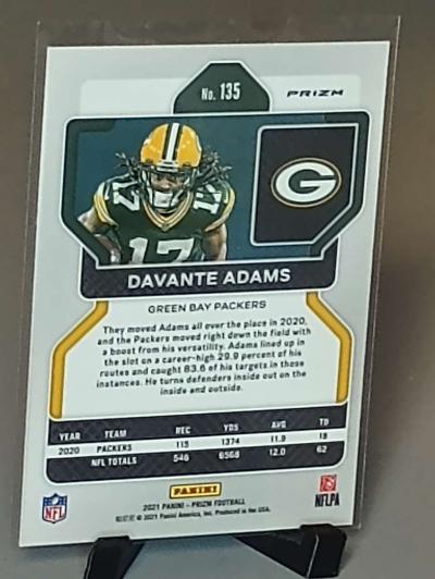 2021 prizm silver prizm Davante Adams 135 - Thumbnail 3