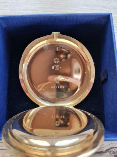 RARE FANCY HAND SOLID 14 K GOLD IWCSchaffhausen Pocket Watch - Thumbnail 3
