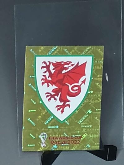 2022 world cup Qatar mini sticker gold border 10 card lot - Thumbnail 4