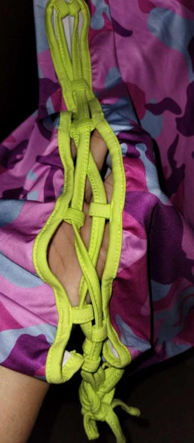 Plus size 4X Camoflauge sexy tie up mini tank dress - Thumbnail 6