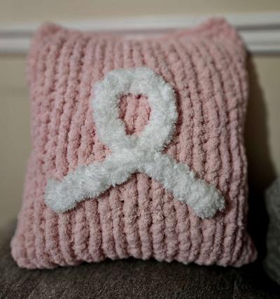 Breast Cancer Throw Pillow - Thumbnail 2