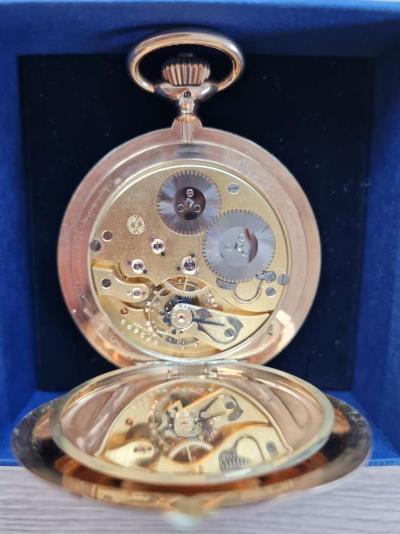 RARE FANCY HAND SOLID 14 K GOLD IWCSchaffhausen Pocket Watch - Thumbnail 4