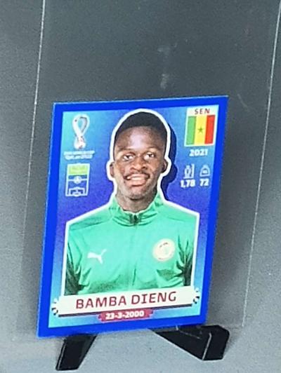 2022 world cup Qatar mini sticker blue border 6 players - Thumbnail 2