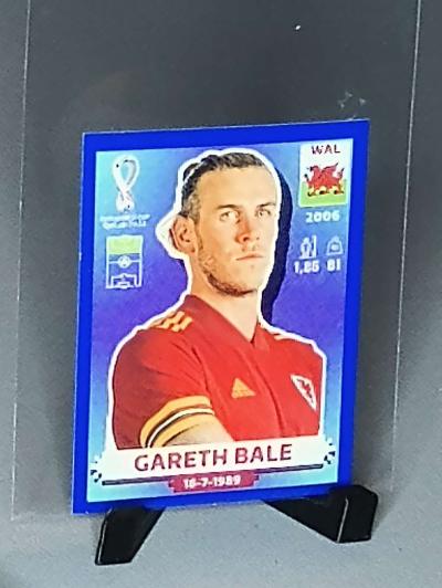 2022 world cup Qatar mini sticker blue border 6 players - Thumbnail 4