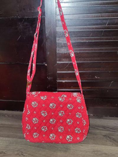 Vera Bradley Red Paisley Bandana Crossbody Bag - Thumbnail 2