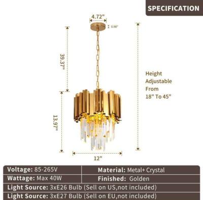Light Dimmable Drum Chandelier 1x - Thumbnail 3