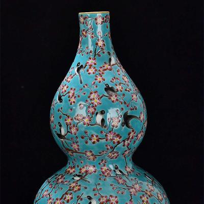 Chinese handpainted famille rose porcelain vase antique porc - Thumbnail 2