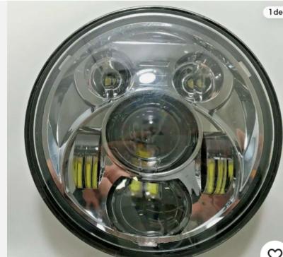 pair of round led headlights h4 input - Thumbnail 4