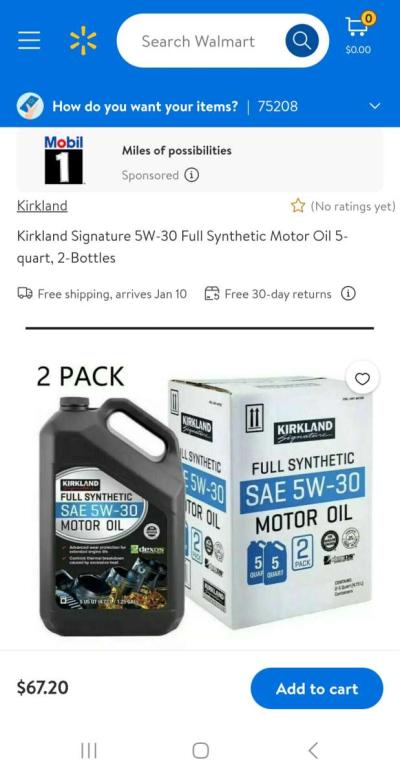 10 Quarts Full Synthetic Motor Oil - Thumbnail 2