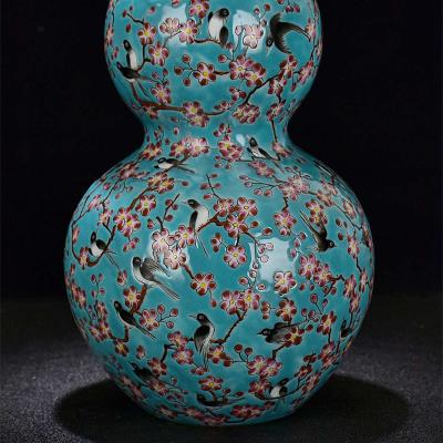 Chinese handpainted famille rose porcelain vase antique porc - Thumbnail 3