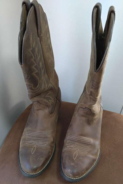 ARIAT WOMENS WESTERN BOOTS SIZE 65 COWGIRL BROWN LEATHER - Thumbnail 3
