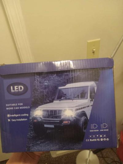 Pair of rectangular LED headlights with H4 connections - Thumbnail 2