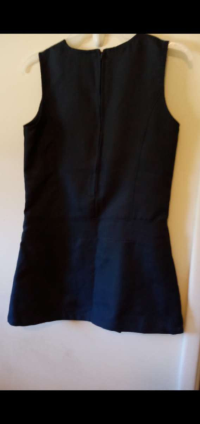 Girls Navy Blue Uniform Dress - Thumbnail 2