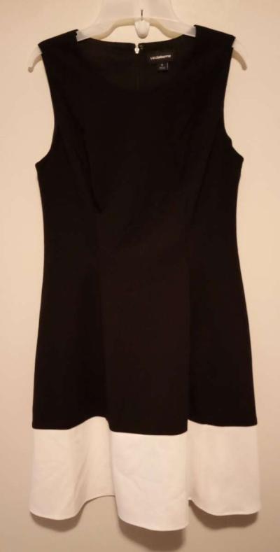 Liz Claiborne Size 8 Black Dress with White Bottom - Thumbnail 2