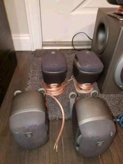 Used Logitech Z680 surround sound system - Thumbnail 2