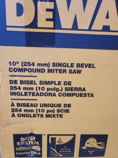 Miter Saw Dewalt DWS713 ELECTRIC  Like New Working Very Good - Thumbnail 2