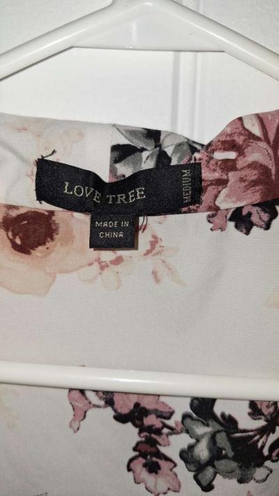 Love Tree Size Medium Silk Floral Blouse - Thumbnail 2