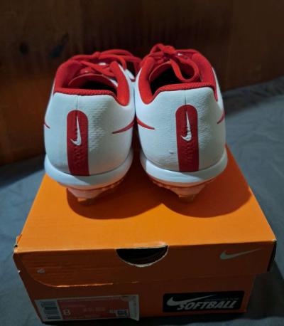 Nike Lunar Hyperdiamond Womens RedWhite Softball Cleats - Thumbnail 5