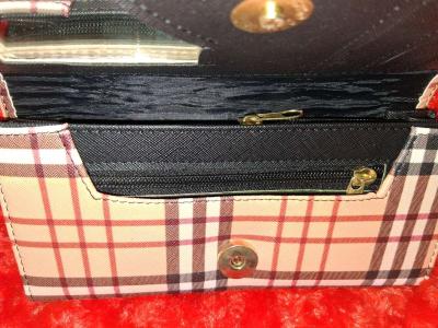 Burberry Black Plaided Handbag with Wallet - Thumbnail 4