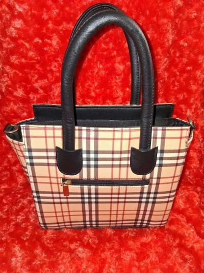 Burberry Black Plaided Handbag with Wallet - Thumbnail 2