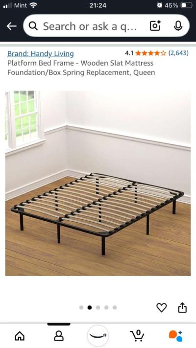 Queen mattress and bed frame - Thumbnail 6