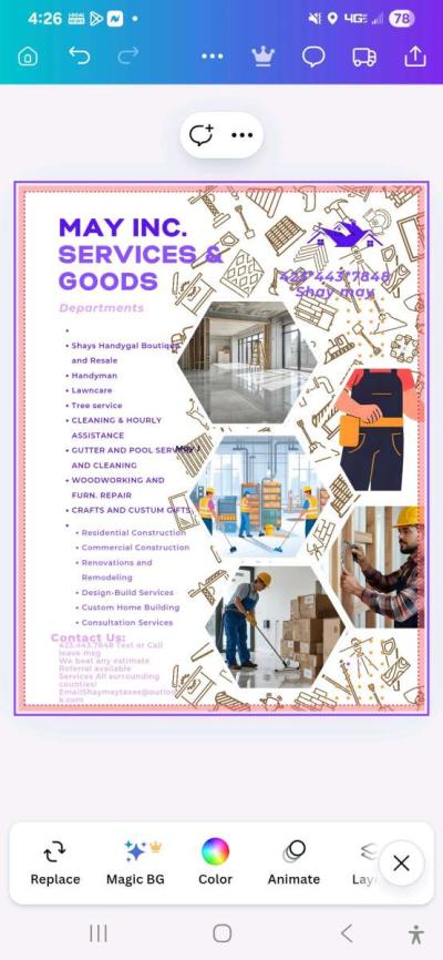 Handyman and cleaning buissness