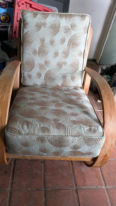 art deco wooden bent arm chair very popular - Thumbnail 2