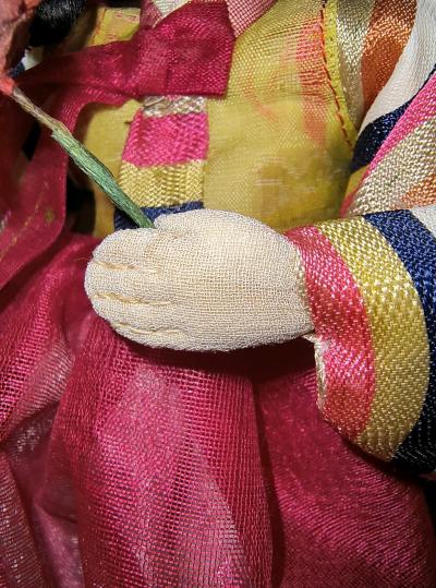 Vintage Korean Souvenir Doll with Known Provenance Silk Dres - Thumbnail 4