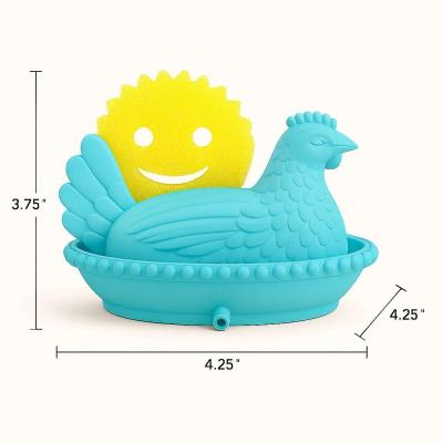 Hen in a Nest Scrub Daddy Holder with Drain  Farmhouse Kitch - Thumbnail 3