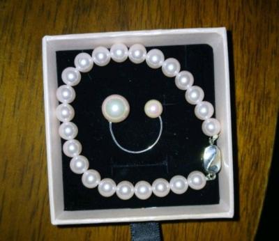 ausger pearl necklace in pink - Thumbnail 2