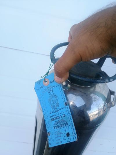 Vintage General Fire Guard Soda Acid Extinguisher  SS15  Blu - Thumbnail 7