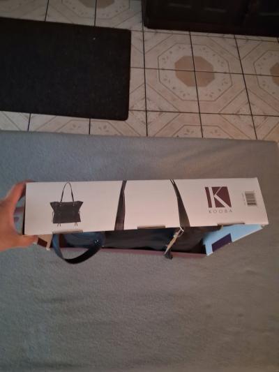 Kooba 12 Inch Black Leather Tote Bag Purse - Thumbnail 2