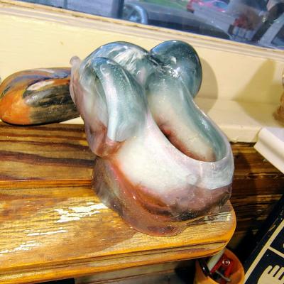 small succulent planter red white and blue elephant handmade - Thumbnail 2