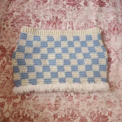 crochet checkered skirt - Thumbnail 1