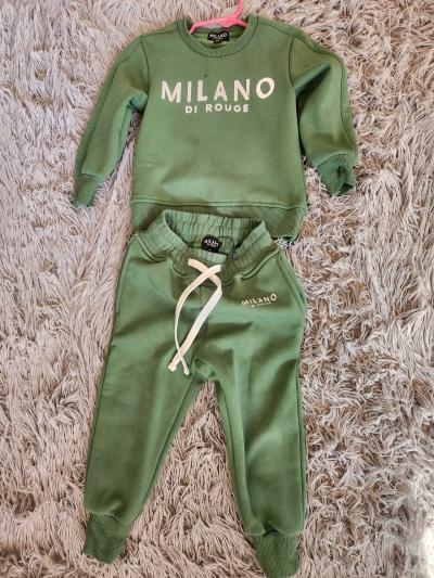Green Milano di Rouge sweatshirt and jogger set loungewear - Thumbnail 6