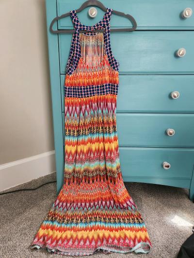 Colorful party dress - Thumbnail 2