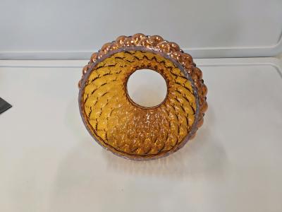 vintage Amber glass lamp shade - Thumbnail 6