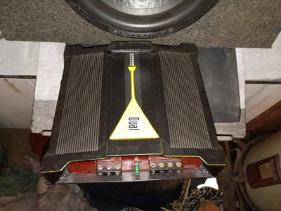 crossfire subwoofer dual amp Sony deck and cords - Thumbnail 2