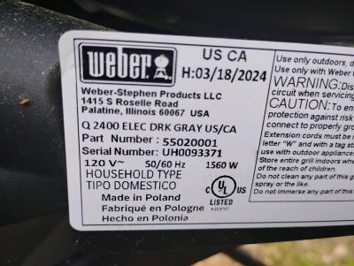 Weber Electric 2400 with cart - Thumbnail 6