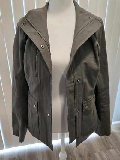 Banana Republic Womens Gray Pleated Jacket - Thumbnail 2