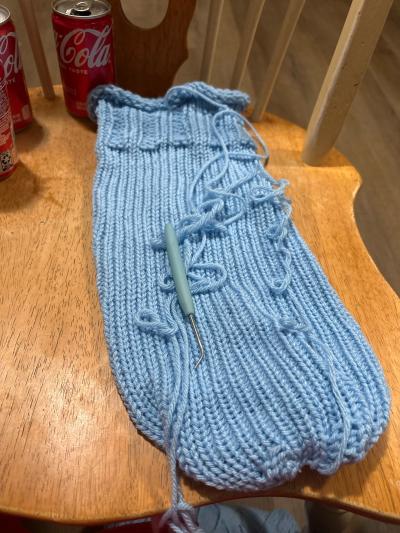 loomknitted baby cocoon great for photos - Thumbnail 2