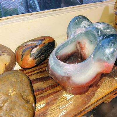 small succulent planter red white and blue elephant handmade - Thumbnail 7