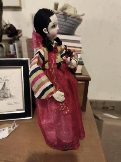 Vintage Korean Souvenir Doll with Known Provenance Silk Dres - Thumbnail 10