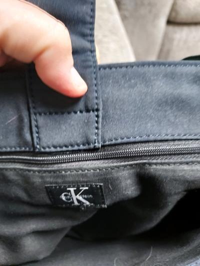 Calvin Klein Black Mens Messenger Bag Zip Closure Shoulder S - Thumbnail 3