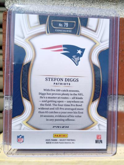 2025 Panini Select Stefon Diggs Zebra Prizm Case Hit 79 - Thumbnail 3