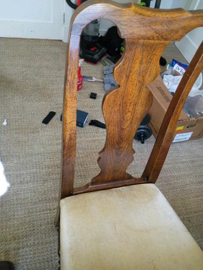 Queen Anne antique writing desk and chair set - Thumbnail 6
