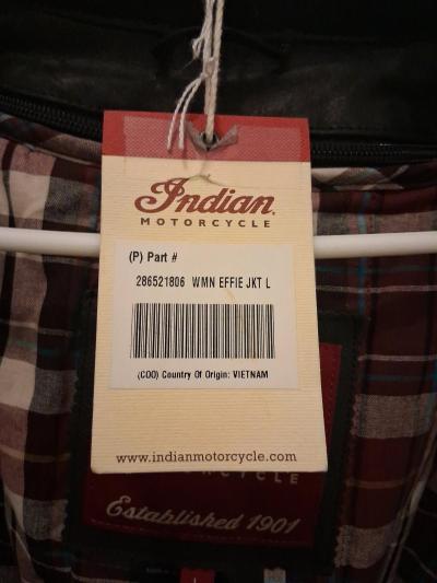 Womans Indian Motorcycle Leather JacketLG removable liner - Thumbnail 6